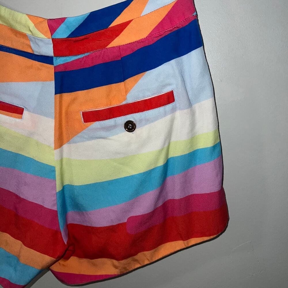 Crosby by mollie burch bright stripe flat front shorts size 2 - Picture 7 of 8